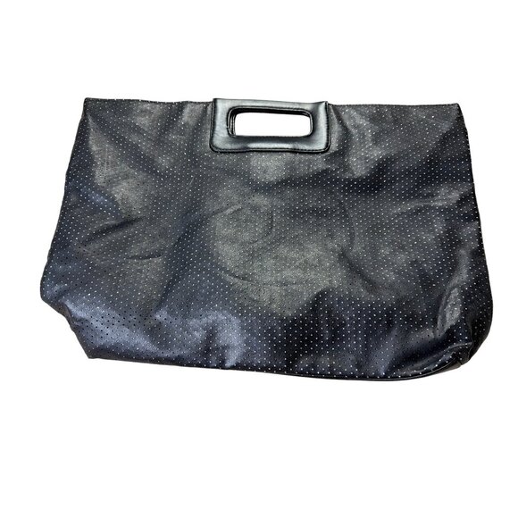 Victoria's Secret Black Tote Bag Sparkle Perforated Design - Picture 5 of 8